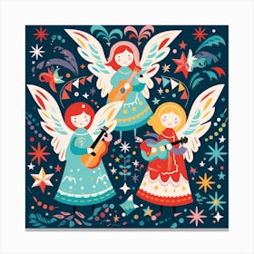 Angels Playing Music Canvas Print