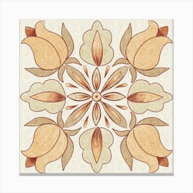 Vintage Peach Tulip Canvas Print