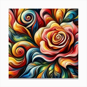 Colorful Rose Canvas Print