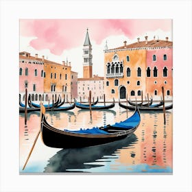 Venice Gondolas Canvas Print