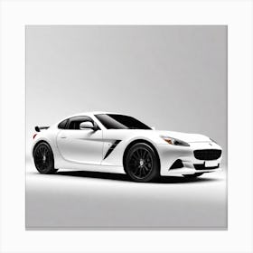 White Sports Car Canvas Print