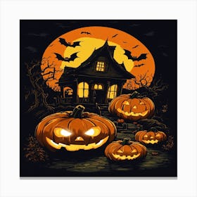 Halloween Pumpkins Canvas Print