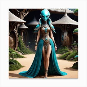 Alien Woman 3 Canvas Print