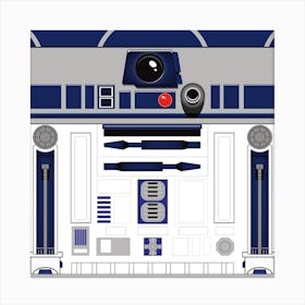 Robot R2d2 R2 D2 Pattern Canvas Print