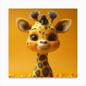 Cute Giraffe 36 Canvas Print