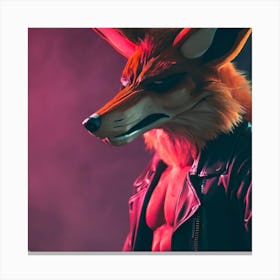 dark 80s coyote Canvas Print