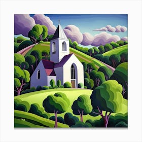 Church On The Hill 3 Canvas Print