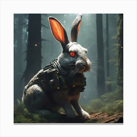 Rabbit In The Woods 56 Canvas Print