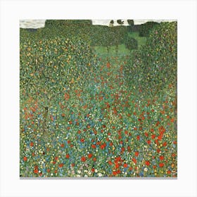 Poppy Field By Gustav Klimt Canvas Print