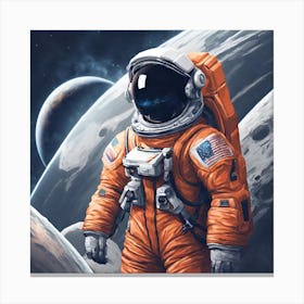 Astronaut In Space 2 Canvas Print