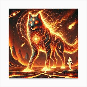 The Fire Wolf Canvas Print