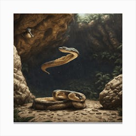 Snakes In The Cave Canvas Print