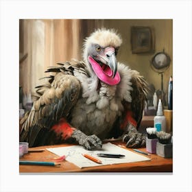 Vulture Artist Canvas Print