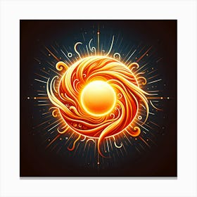 Fiery Sun Canvas Print