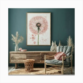 Blush Dandelion Art Print Illustration Painting Fa Uw8iqh8pthegblwz1vc Fa Zhqbkbd0rpwiexjjwpeeia Canvas Print