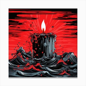 Candle In The Water Canvas Print