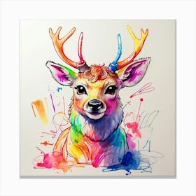 Colorful Deer 9 Canvas Print