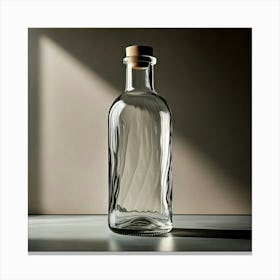 Firefly Minimalistic Transparent Glass Bottle With Smooth Design 36801 (2) Canvas Print