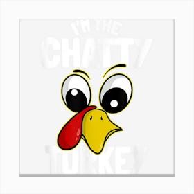 The Chatty Turkey Family Group Matching Thanksgiving Funny Canvas Print