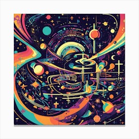 Psychedelic Space Canvas Print