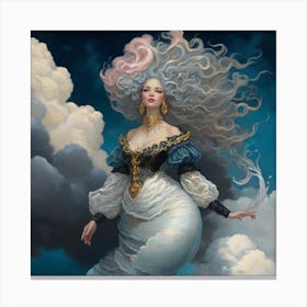 Mermaid In The Clouds 1 Canvas Print