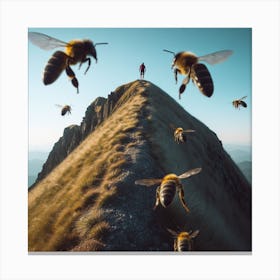 Bees In Flight Canvas Print