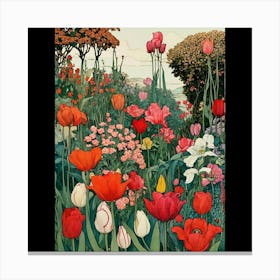 Tulips In The Garden 6 Canvas Print