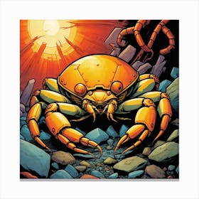 Crab In The Sun Canvas Print