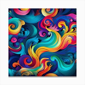 Abstract Colorful Swirls Background 1 Canvas Print