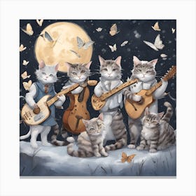 Band Of Cats Canvas Print