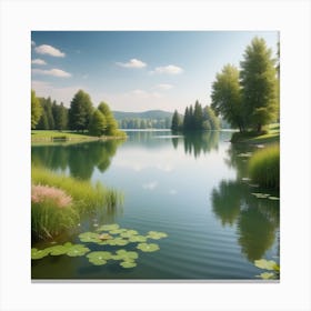 Lake - Lake Stock Videos & Royalty-Free Footage 1 Canvas Print