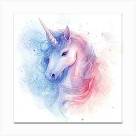 Unicorn Watercolor Painting Canvas Print