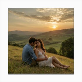 Sunset In The Hills Canvas Print