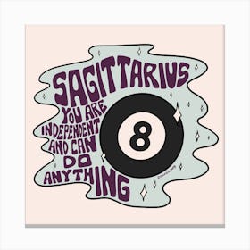 Sagittarius Magic 8 Ball Canvas Print