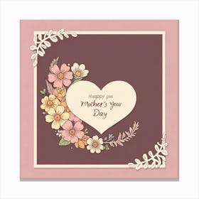 Mother'S Day Card Canvas Print