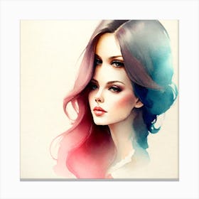 Watercolor Of Two Women Canvas Print