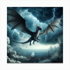 Dragon In The Sky Canvas Print