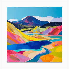 Colourful Abstract Tongariro National Park New Zealand 1 Canvas Print