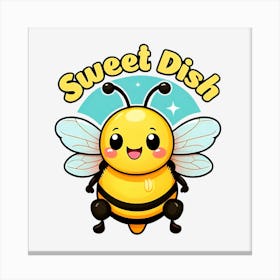 Honey Bee and Sweet Dish Canvas Print