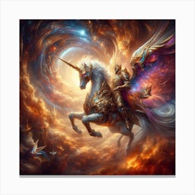 Unicorn and Rider Canvas Print