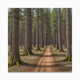 Dirt Road In The Forest 1 Canvas Print