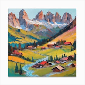 Dolomite Valley Canvas Print