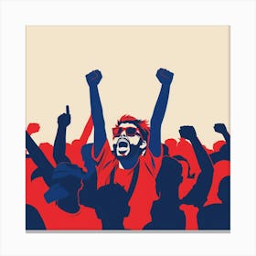 A Sports Fans Cheering Minimal Illustration 1718674625 3 Canvas Print