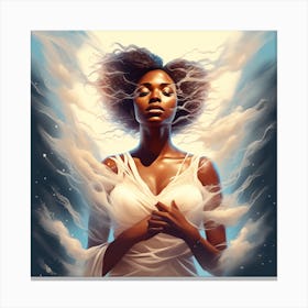 Angel In The Clouds Canvas Print