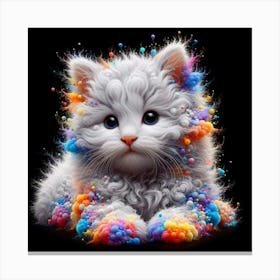 Colorful Kitten Canvas Print