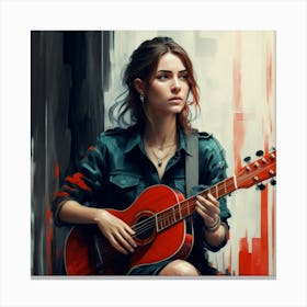 Acoustic Guitar 4 Canvas Print