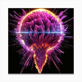 Plasma Explosion Glitch Art 10 Canvas Print