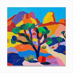 Colourful Abstract Joshua Tree National Park Usa 3 Canvas Print