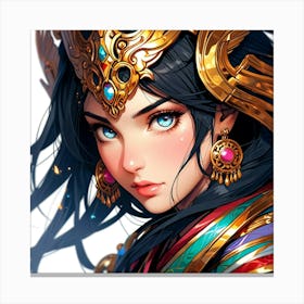 Default A Gracefully Fierce Anime Warrior Princess Her Intrica 2 (1) Canvas Print