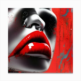 Red Lips 1 Canvas Print